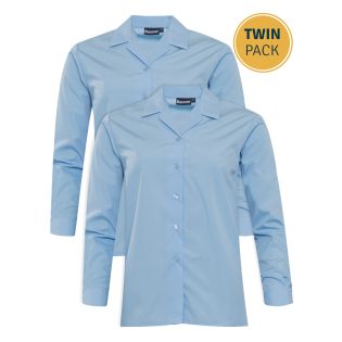 Twin Pack Revere Long Sleeve Blouse Blue