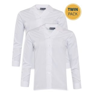 Twin Pack Revere Long Sleeve Blouse White