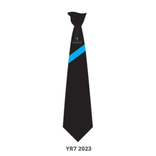 Tie 1 Logo Woodham Academy House Tie Black/Blue