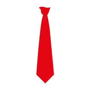 Clip-on Tie Plain Stock Red