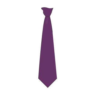 Clip-on Tie Plain Stock Violet