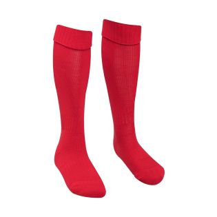 Plain Sports Socks Red