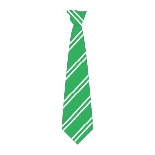 Elasticated Double Stripe Non Stock Tie Emerald White