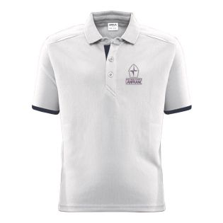 Essentials Polo Shirt Archbishop Lanfranc White/Navy