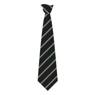 De La Salle School Stripe Tie Black/Sky/Gold Black/Sky