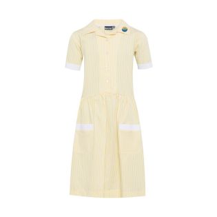 Dunraven School BMB Kinsale Stripe Summer Dress(913119) Yellow