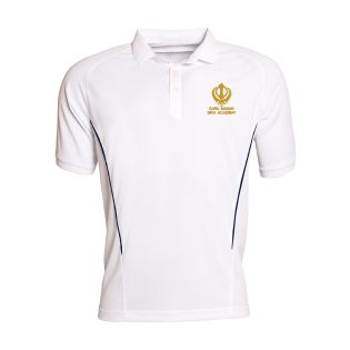 APTUS Polo Shirt Guru Nanak Sikh Academy White/Navy