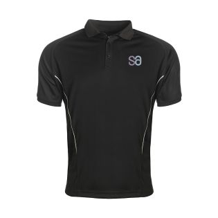 South Axholme Academy APTUS Polo Shirt Black/White
