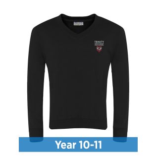 Trinity CofE Select V Neck Sweatshirt (3SV) Black