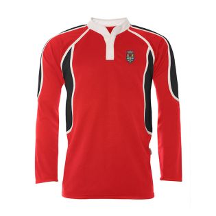 Pro-Tec Rugby Shirt Woolwich Poly Sch for Boys Red/Black