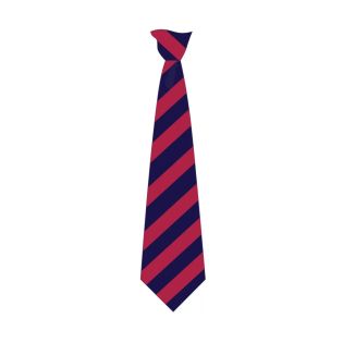 Tie Broad Stripe (45") Navy/Red