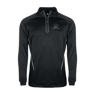 Performance Qtr Zip Trn. Top  Cambridge Academy for Science Black/White