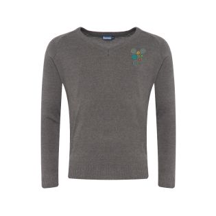 50/50 V Neck Pullover Cambridge Academy for Science and Tech Mid Grey