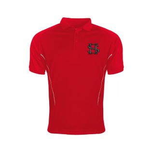 APTUS Polo Shirt Highdown School Red/White