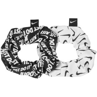 Nike Gathered Hair Ties - 2 Pack Black/White