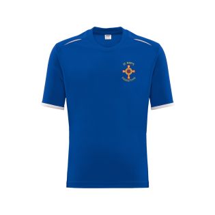 Essentials S S Training Tee St Marys Middle School Royal/White