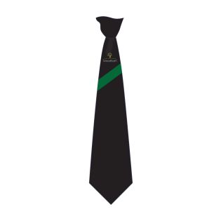 Tie 1 Logo Woodham Academy House Tie Black/Green