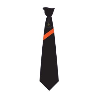 Tie 1 Logo Woodham Academy House Tie Black/Orange
