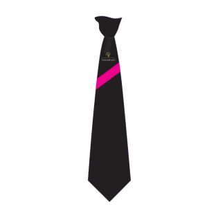 Tie 1 Logo Woodham Academy House Tie Black/Pink