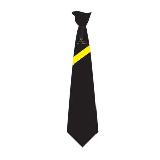 Tie 1 Logo Woodham Academy House Tie Black/Yellow